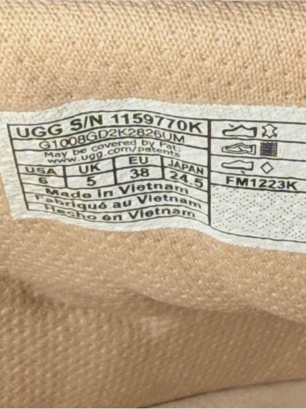 UGG Goldenstar Clog Shoe, size EU 38, color: sand, women’s - Picture 9 of 9